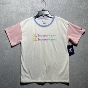 NWT Champion Girl's Size XL 16 Pink Purple Egret SS T-Shirt